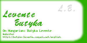 levente butyka business card